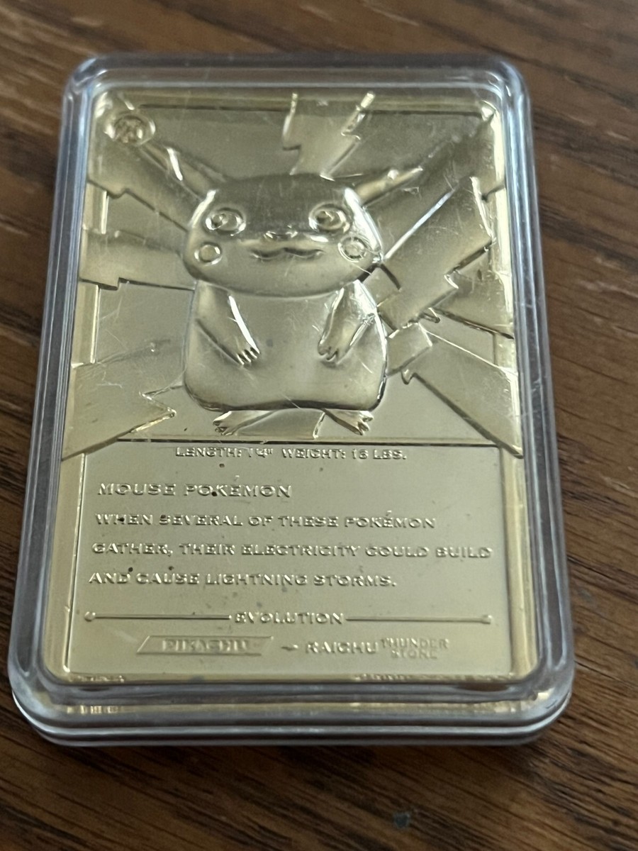 1999 BK 23K Gold Plated Pokemon Pikachu Trading Card