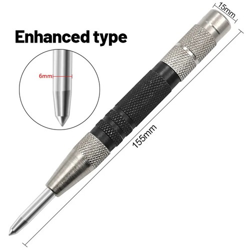 128mm 155mm Automatic Center Punch Spring Loaded Dent Marker for Metal Wood PVC - Picture 8 of 8