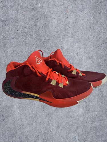 Nike Zoom Freak 1 Opening Night All Bros Red Giannis Size 12 Sneakers BQ5422-600
