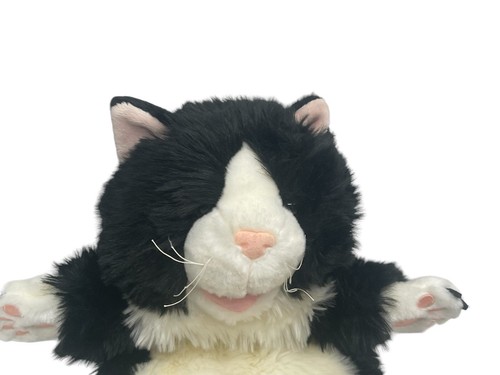"Juguete títere de mano de 19"" The Puppet Company para gatito blanco y negro" - Imagen 2 de 21