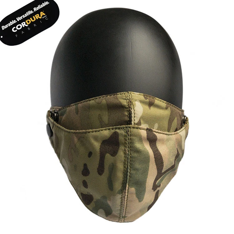 Media máscara facial táctica camuflaje doble capa protector facial Foto 4 de 4
