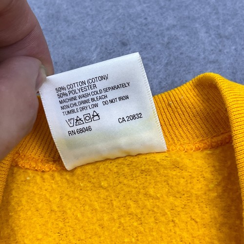 Vintage West Virginia University Mountaineers Sweatshirt mit Rundhalsausschnitt XL gelb hergestellt in den USA - Bild 6 von 11