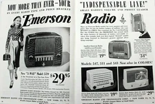 Radio & Appliance Journal Magazine November 1947 Electronics Ads TVs Radios +