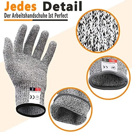 Orifinter Schnitzhandschuh Kinder, Schnitzmesser Kinder mit Stufe 5 Schutz, K... - Bild 6 von 12