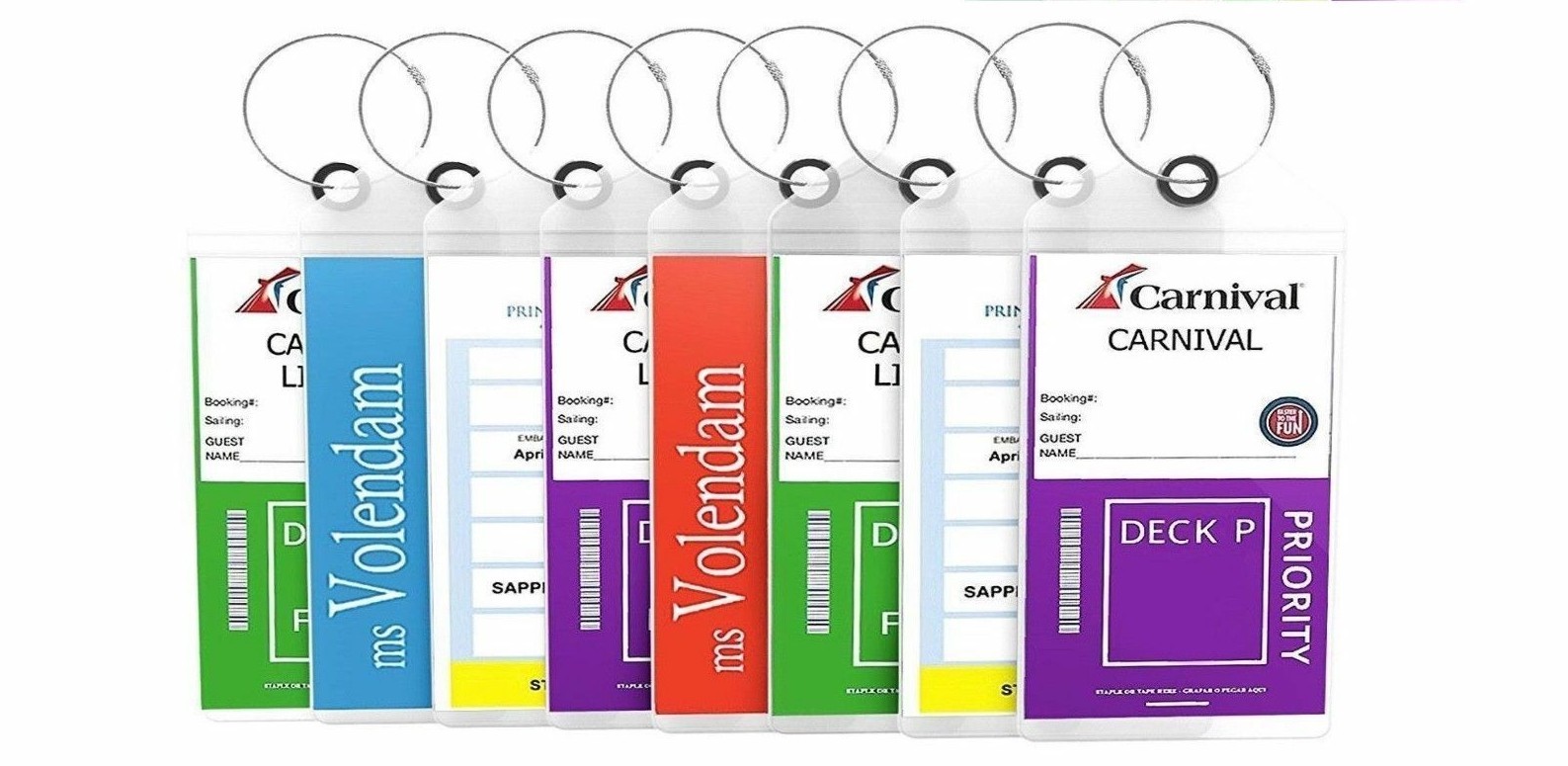 2 Cruise Ship Luggage Tag Holders PRINCESS, CARNIVAL, P&O, NORWEGIAN