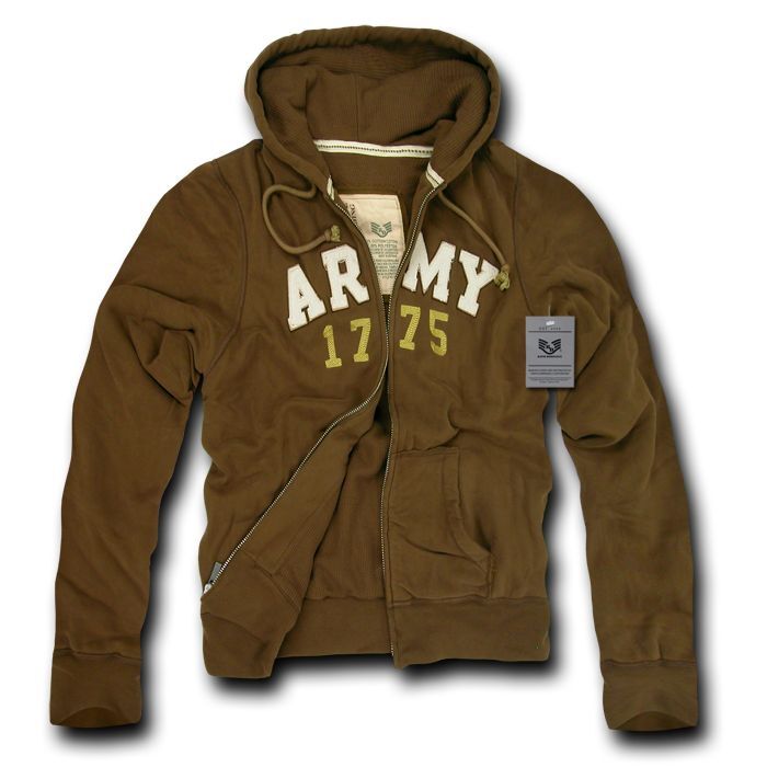 US Military Navy Air Force Army Marines Waffle Lined Fleece Hoodie ...