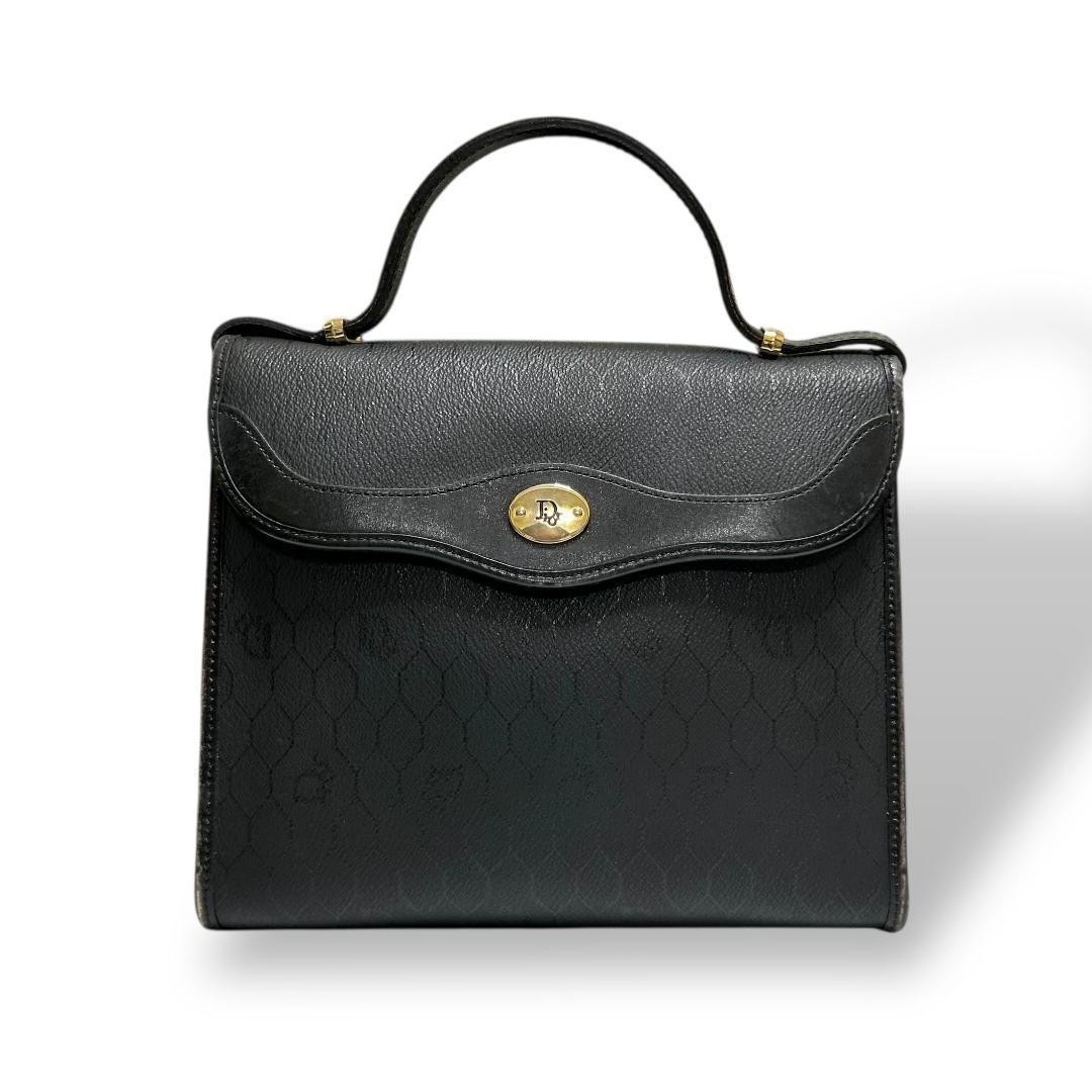 Christian Dior Mini Tote Handbag Black Vintage Women's From Japan Authentic thumbnail 24