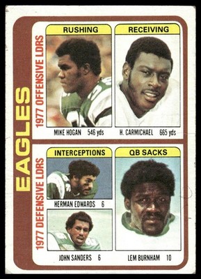 Mike Hogan / Carmichael / Edwards / Sanders / Burnham 1978 Topps #521 Eagles