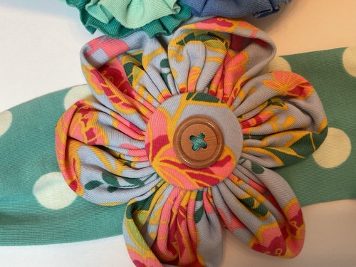 Matilda Jane Whimsical Boho Colorful Floral Girls Polka Dot Headband Bundle - Picture 3 of 6