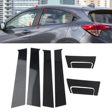 1 Set Pillar Post Set Door Window Cover Trim Kit For Honda HRV HR-V Vezel 4-Door