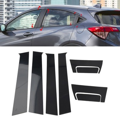 1 Set Pillar Post Set Door Window Cover Trim Kit For Honda HRV HR-V Vezel 4-Door