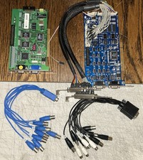 lot of 2 PCI DVR Video Cards 16  8 Channel w/Cables READ PLX Conexant USED