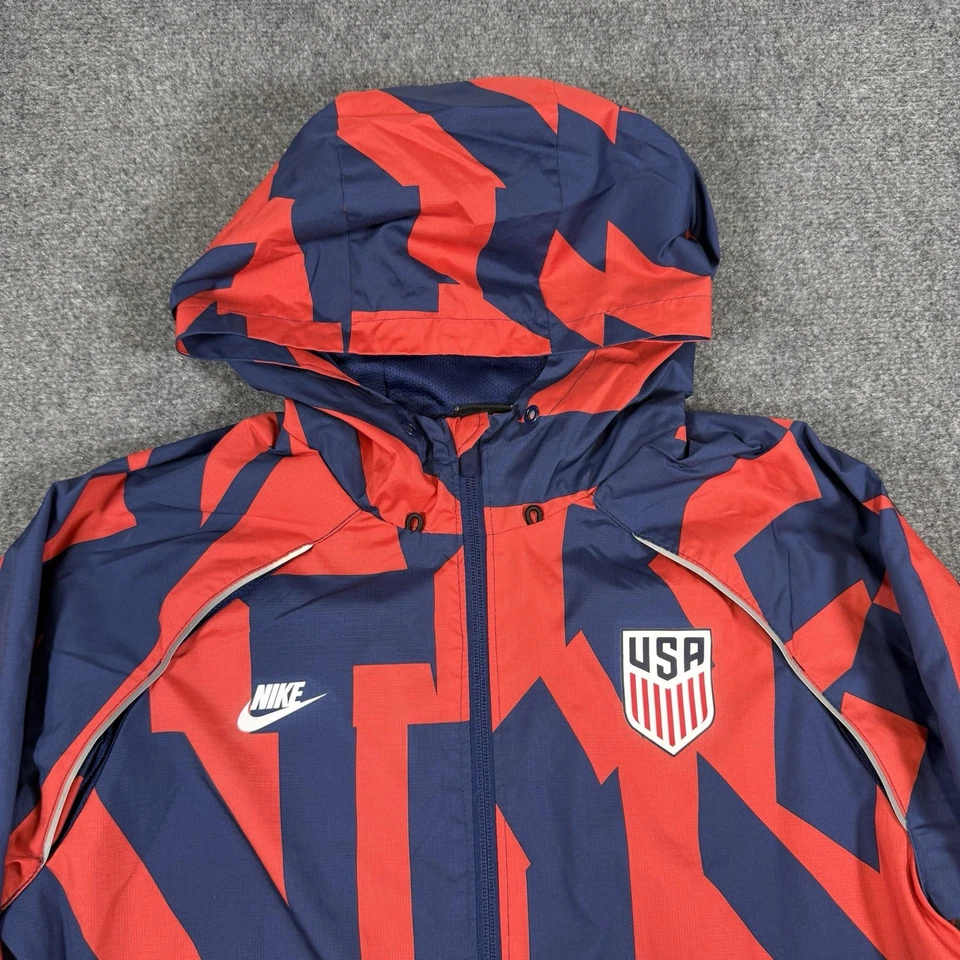 Chaqueta Nike Para Hombre Equipo Mediano EE. UU. AWF Fútbol Cortavientos Atlética Cremallera Completa Ventilada Foto 3 de 4