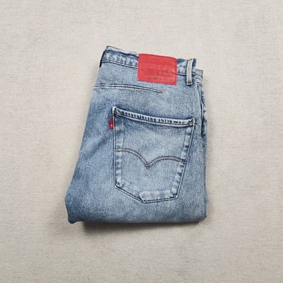 Levi's Engineered LEJ502 Herren Jeans Hose W33 L30 Denim Blau Slim Distressed