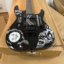 US Warehouse ESP Black OUIJA Electric Guitar  With Active Pickups