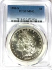 1880 S $1 Morgan Silver Dollar US PCGS MS63 Uncirculated San Francisco