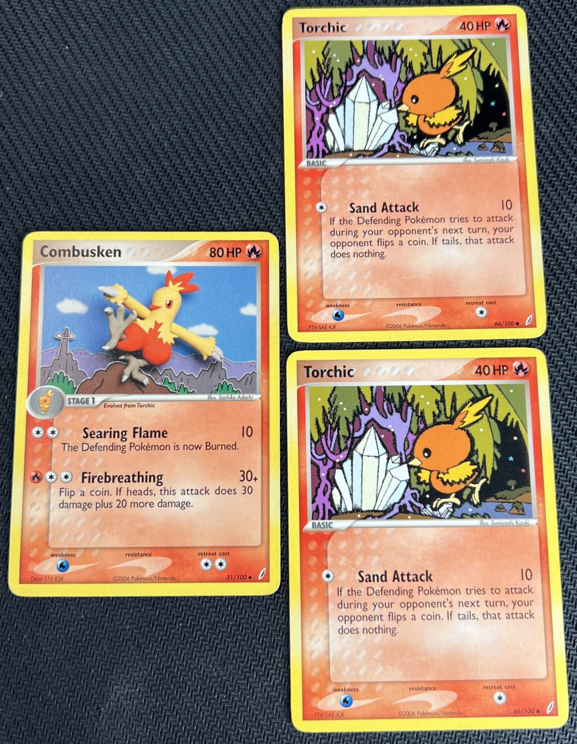 Torchic 66/100 Combusken 31/100 EX Crystal Guardians Pokemon Card English 3