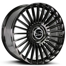 Gloss Black Strada Wheels Martello - Floating Cap 22x9.5 Rims 4pcs D4