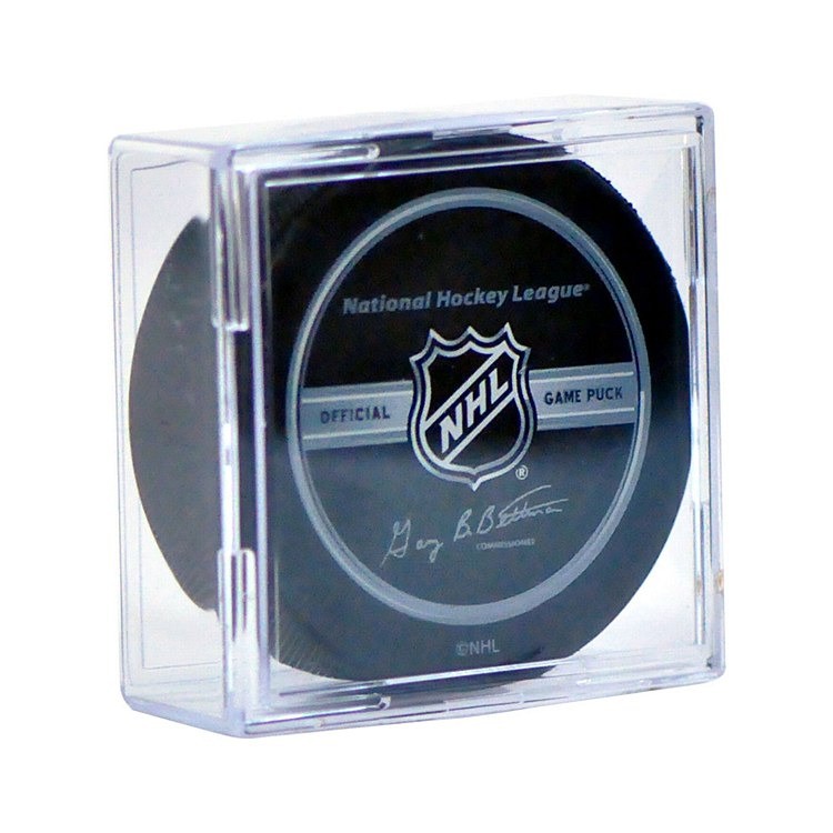 Stackable Puck Case (144) NHL HOCKEY PUCK SQUARE CLEAR CUBE STACKABLE DISPLAY CASE STORAGE ...