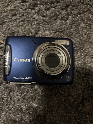 Canon PowerShot A480 10.0MP Digital Camera - Blue (no idea if it works)