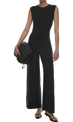 LuFeng Womens One Piece Jumpsuit Sleeveless Zipper Back Crew Neck Wide Large