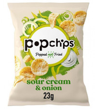 Popchips Sour Cream & Onion - 24 x 23g - BB 18.07.2026