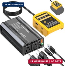 300W Power Inverter Compatible with Dewalt 20V Battery - DC 20V to AC 110V Batte