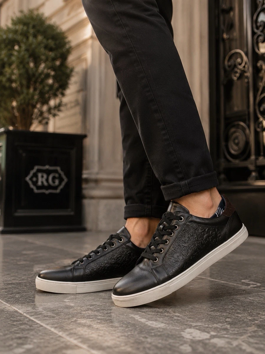 Black Floral Casual Shoes for Men for sale | eBay display picture 2