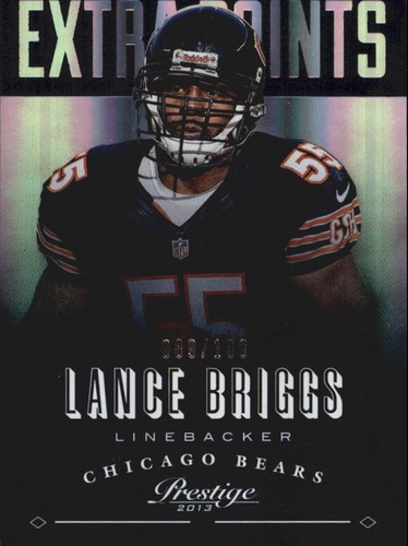 2013 Prestige Extra Points Purple Bears Football Karte #38 Lance Briggs/100