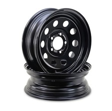 Libra 13 X 4.5 Trailer Wheels 5 Lug On 4.5 Bolt Pattern Black Mod Set 2-17018