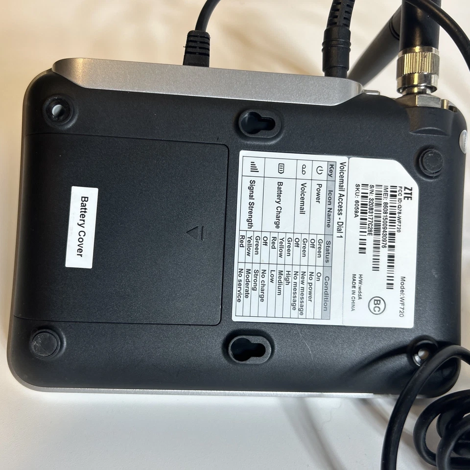 Base de teléfono residencial inalámbrico AT&T modelo WF720 negro caja abierta completa Foto 4 de 4