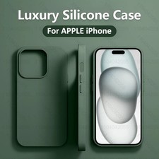 Luxury Liquid Silicone Case for iPhone 15 Plus, 14, 13, 12, 11 Pro Max