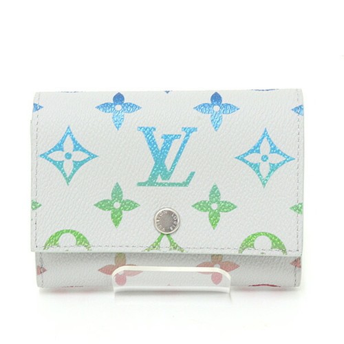 Louis Vuitton Monogram Iridescent Victor Wallet Grey M14132 Gradient Used KAZU-0