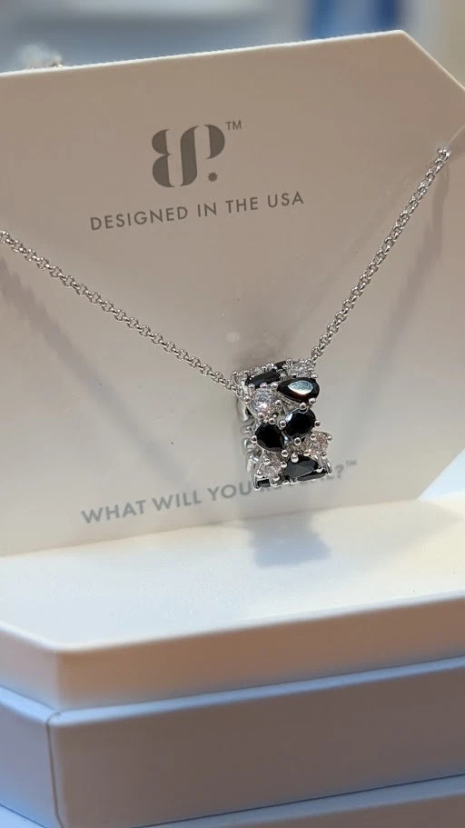 Collar Unisex De ónix Negro Mate Con Detalle Tipo Rosario - Hecho A Mano En Bulgaria, 55 Cm