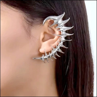 Boucles d'Oreille GAUCHE DRAGON ARGENTÉ Bijou Neuf LIVRAISON A DOMICILE EN 48H - Photo 1/4