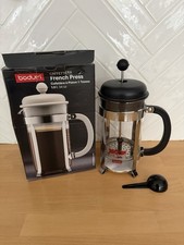 Bodum Caffettiera French Press Coffee Maker 1L 8 Cup Black New - Lid Damage