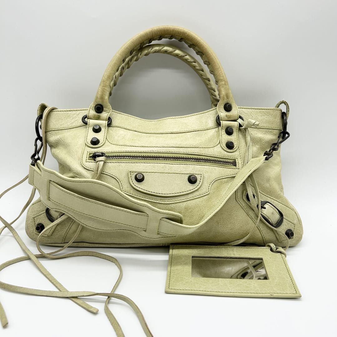 BALENCIAGA The First 2way Handbag Shoulder bag Leather Used BALENCIAGA The First 2way Handbag Shoulder bag Leather Used