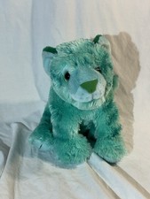 12" Wild Republic SOFT TEAL GREEN TIGER Plush Stuffed Animal - Cute Blue Aqua