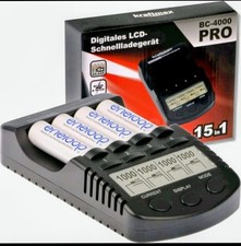 BC-4000 Pro Akku Ladegerät für NiMh und NiCd, AA und AAA Akkus