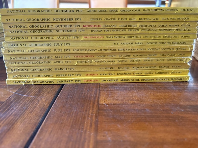 National Geographic Magazine 1979 Full Year Complete Lot of 12 Issues