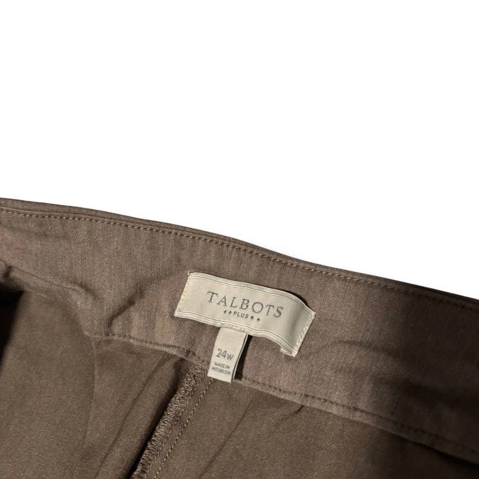 Pantalón para mujer TALBOTS Plus pierna recta marrón talla 24W - 42x27,5 Foto 4 de 4