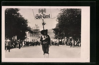 Postcard Vienna, X. German Singer Federation Festival, Pageant South Tyrol 