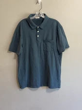 Flint And Tinder Polo Shirt Men’s Size L Blue gray Classic Fit Short Sleeve USA