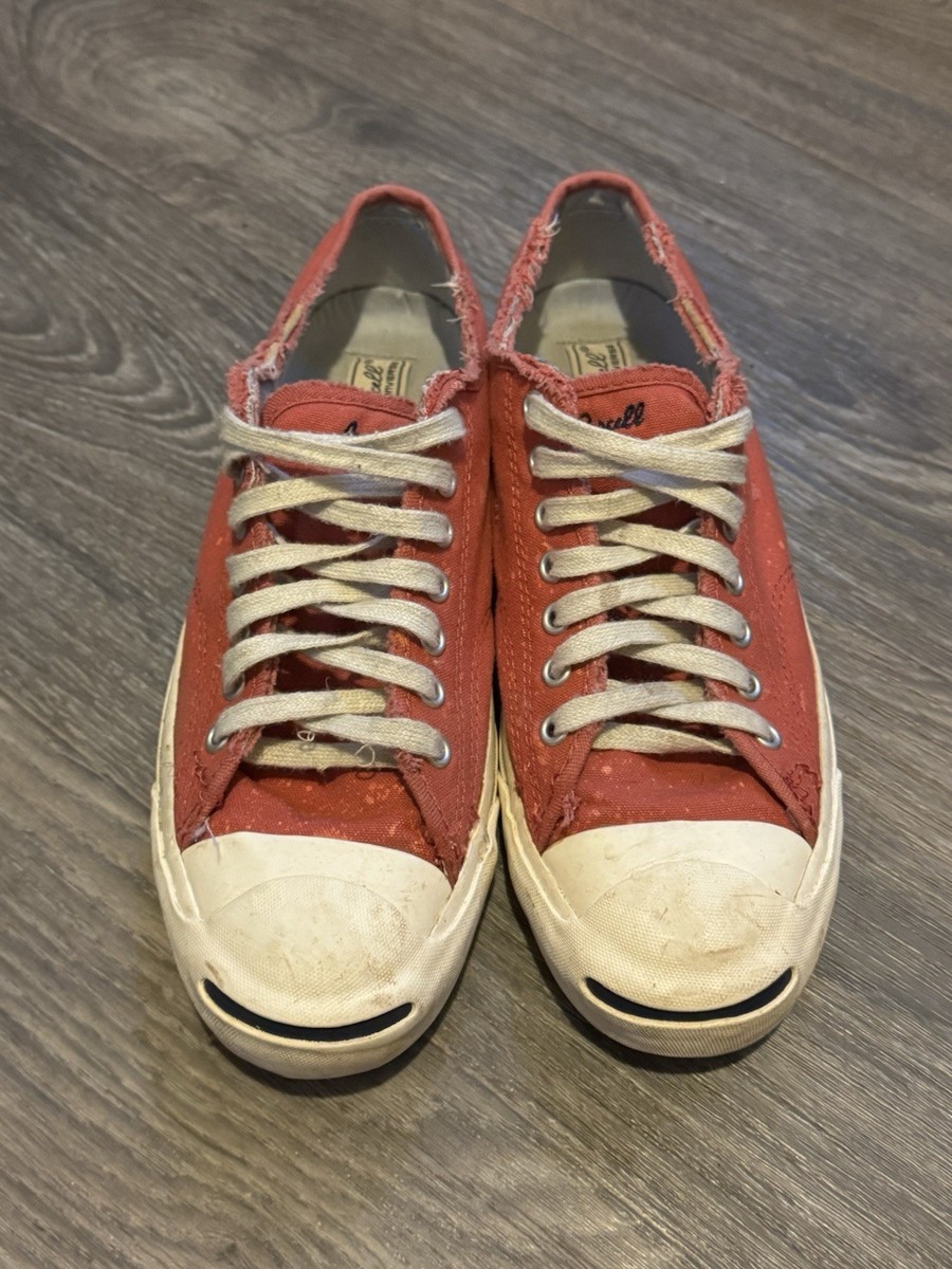 Men's Jack Purcell Red Canvas Converse Sneaker Rare Vintage Size 9