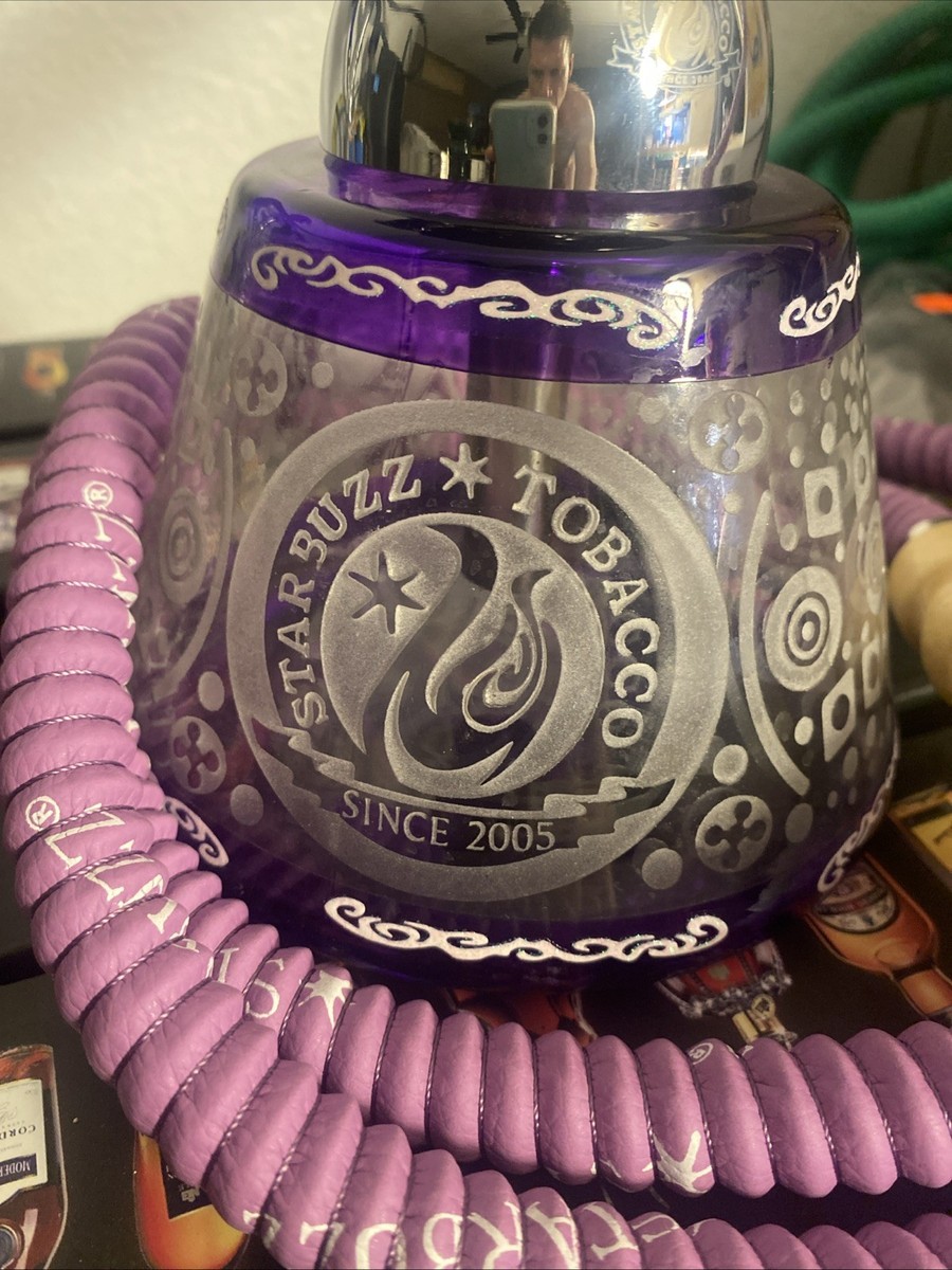 Starbuzz Tabacco Phoenix Jr Purple & Silver Hookah Pipe With