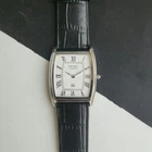 Vintage Seiko Slim Tank Quartz Men White Dial Dress Watch-Free DDP Shipping