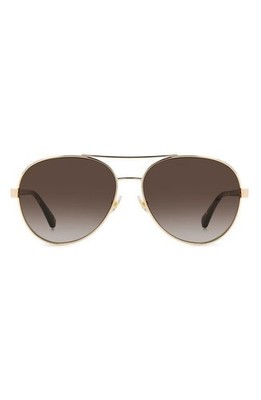 New Kate Spade New York Women averie 58mm aviator sunglasses Authentic 0J5g-Ha