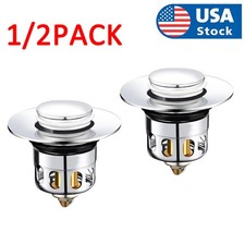 Universal Bathroom Sink Plug Pop-Up Drain Filter Wash Basin Core Bounce Stopper