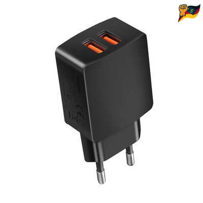 USB-Ladegerät 2 Steckplätze 10 5W Kompatibel iPhone Samsung Xiaomi Oppo