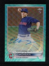 2022 Topps Chrome Rookie Aqua Wave Refractor 117/199 Eli Morgan #RA-EM Auto 0s1o